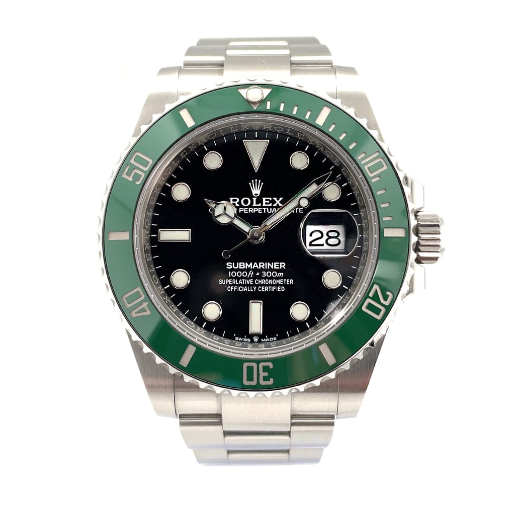 Rolex Submariner Kermit Date Stainless Steel Black 41mm Dial & Green  Ceramic Bezel Oyster Bracelet 126610LV - PRE-OWNED