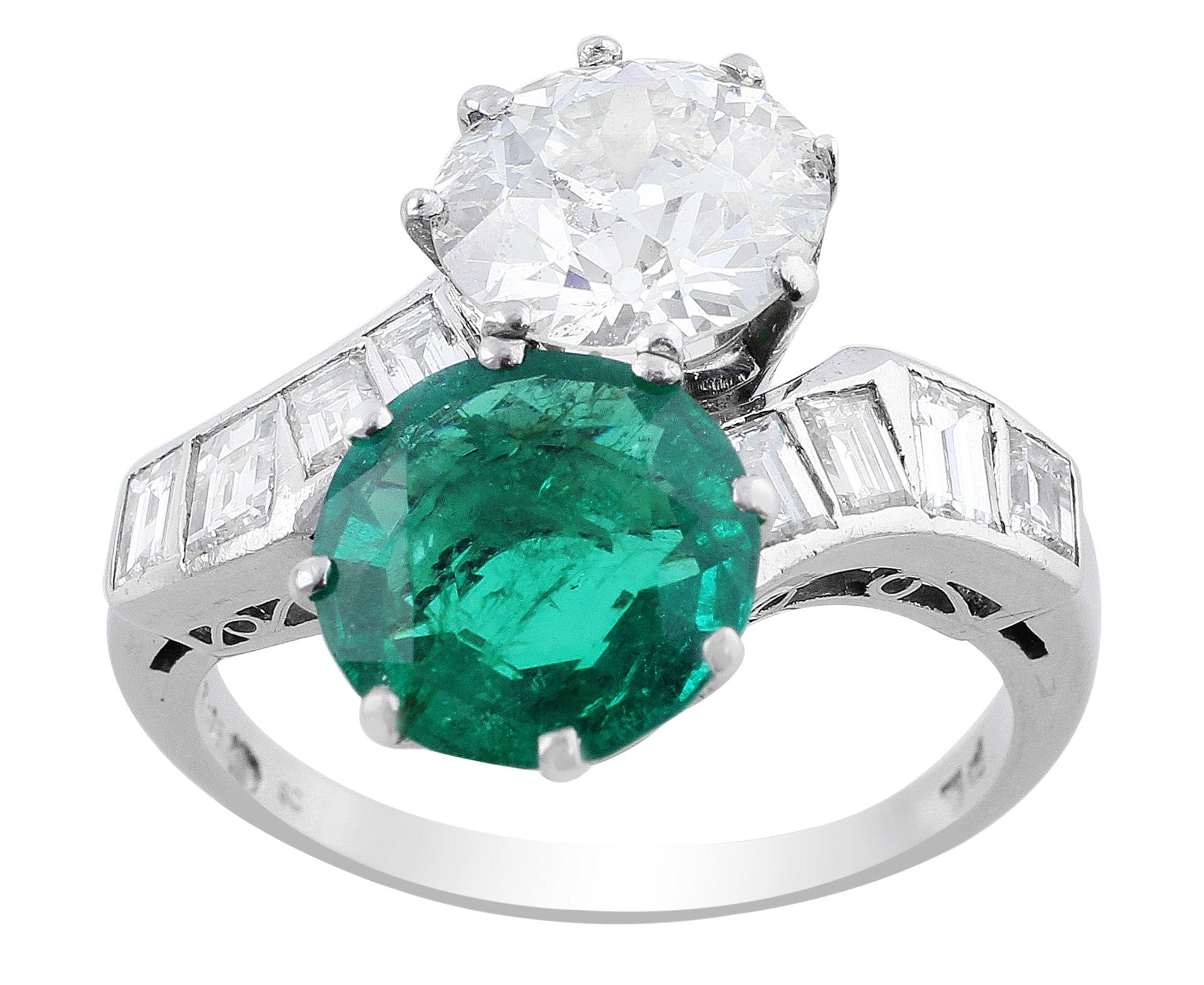 Emerald on sale bypass ring