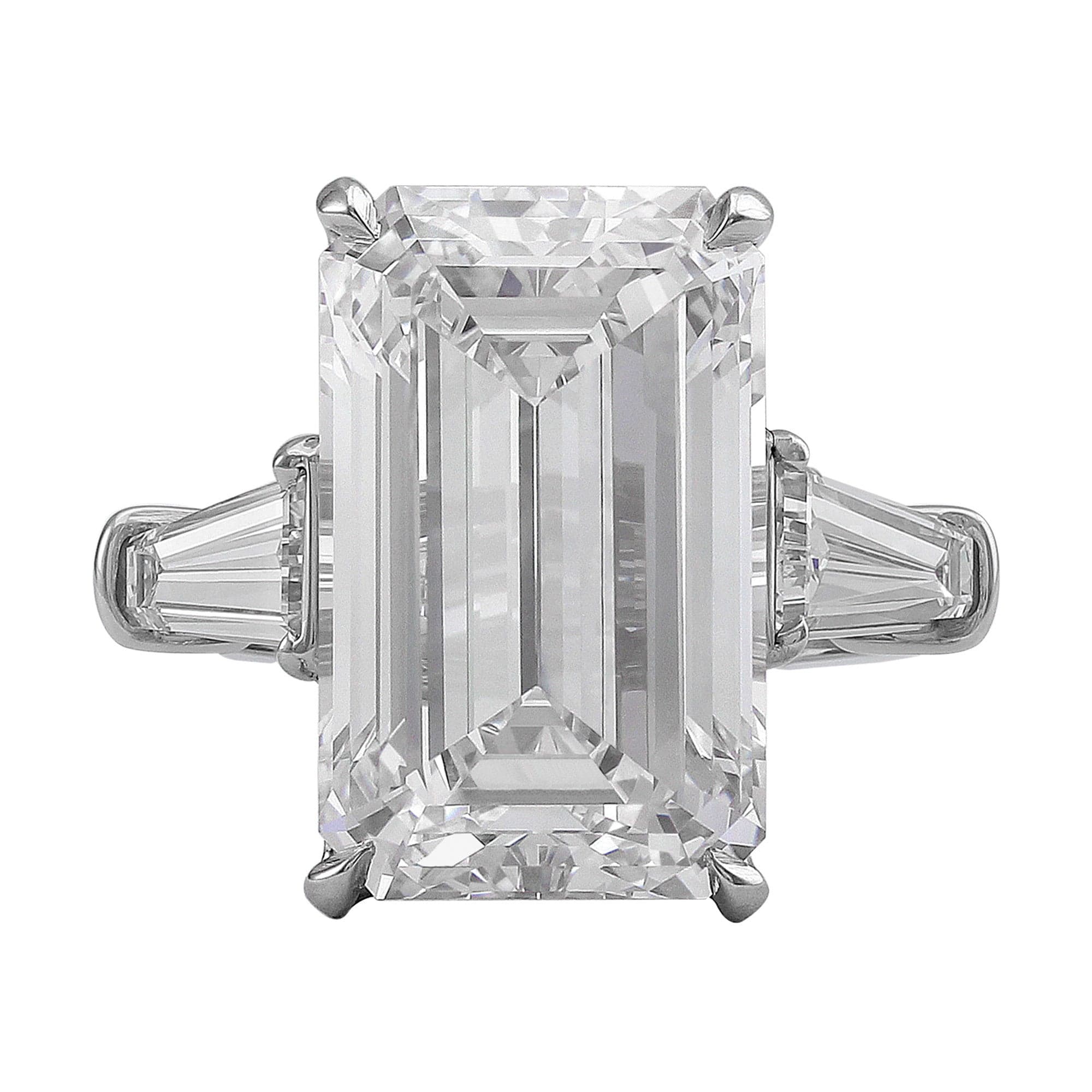 Rivière Platinum Internally Flawless 10.23ct Emerald Cut Diamond 