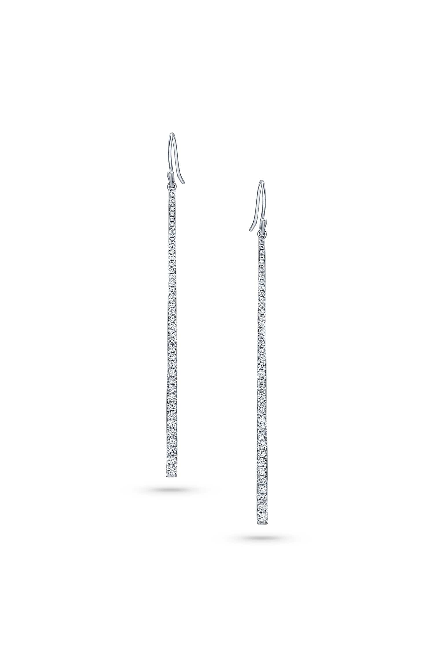 Linear bar hot sale drop earrings