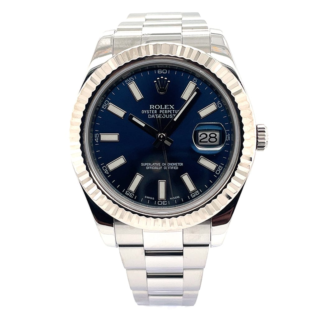 Rolex Datejust II Blue Dial 116334 Pre Owned CJ Charles Jewelers