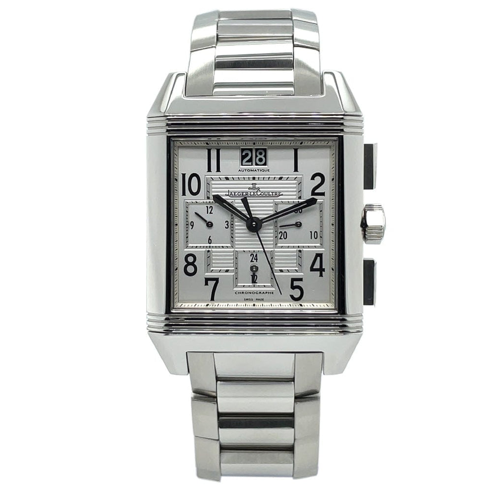 Jaeger LeCoultre Reverso Squadra Chronograph GMT Q7018120 Certified CJ Charles Jewelers