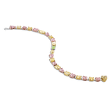 Rivière Platinum 18kt Gold 11.41ctw Multi-Color Diamond Bracelet, GIA Certified