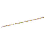 Rivière Platinum 18kt Gold 11.41ctw Multi-Color Diamond Bracelet, GIA Certified