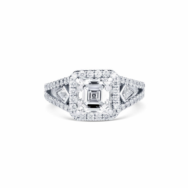 Estate 18kt White Gold 2.20ct Asscher Cut Diamond Ring, GIA Certified