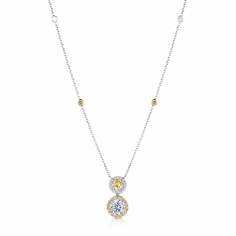 Rivière Platinum Fancy Yellow-Orange Diamond Necklace, GIA Certified