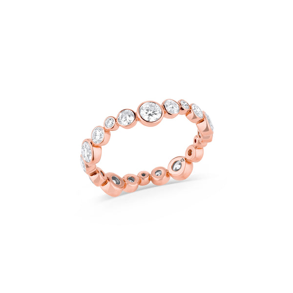 18kt Rose Gold 1.56ctw Diamond Wave Eternity ring