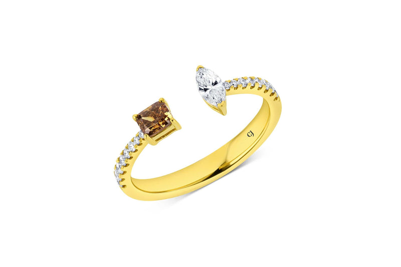 Yellow Gold Fancy Color Diamond Ring