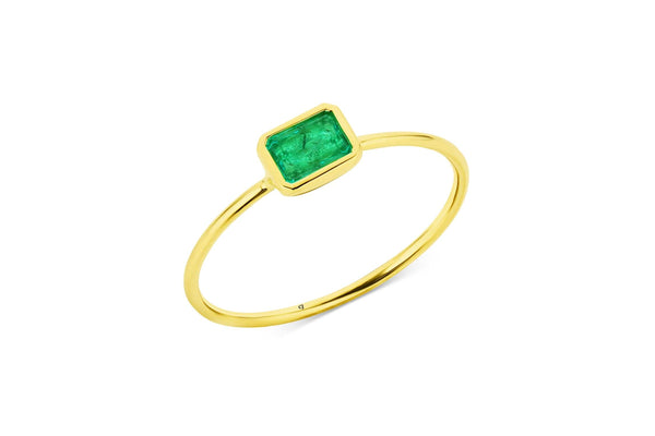 Yellow Gold Emerald RIng