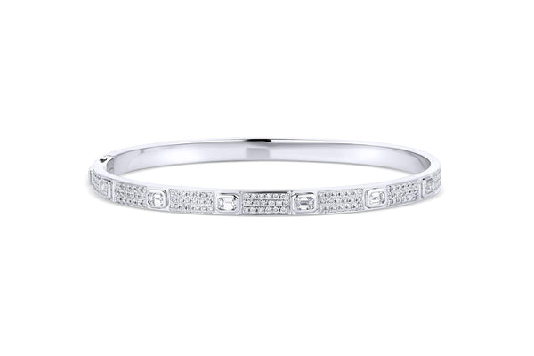 White Gold Pave Diamond Bangle