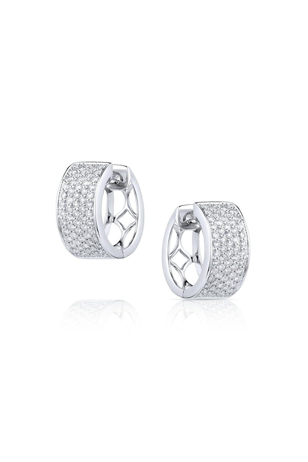 White Gold Diamond Hoop Earrings