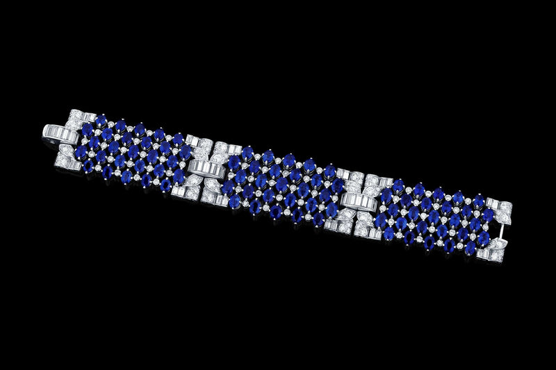 Estate signed Van Cleef & Arpels Sapphire and Diamond Bracelet