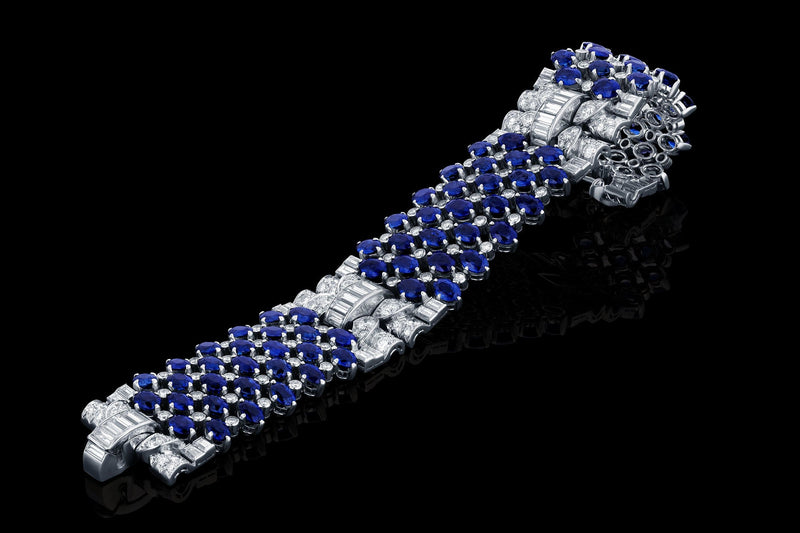 Estate signed Van Cleef & Arpels Sapphire and Diamond Bracelet