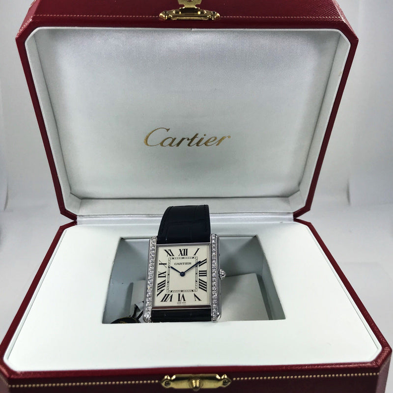 Cartier Tank Louis Extra-Flat 18K WG Diamond Bezel WT200006 - Certifie – CJ  Charles Jewelers