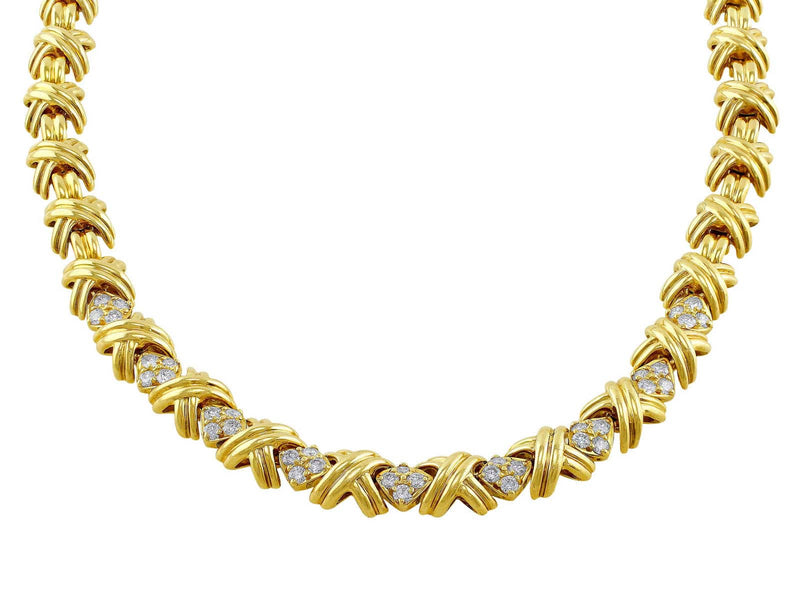 Tiffany & Co. 18K Yellow Gold Paloma Picasso Graffiti X Necklace 16” | eBay
