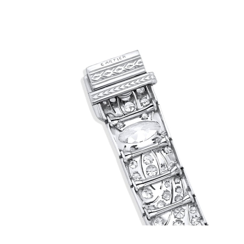 Exquisite 1920s Cartier Platinum Diamond Bracelet