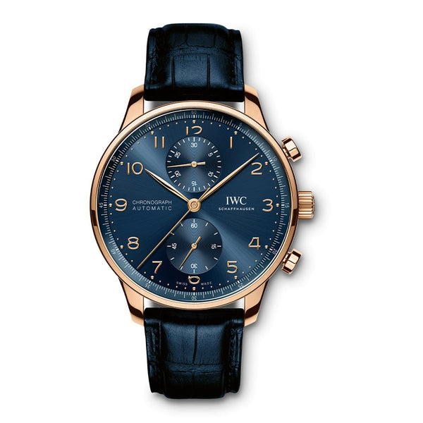 Iwc portugieser chronograph blue dial hot sale